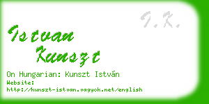 istvan kunszt business card