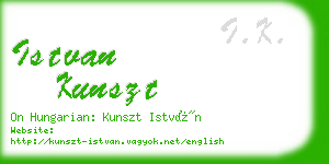 istvan kunszt business card